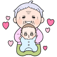 [LINEスタンプ] ばあばとべいび