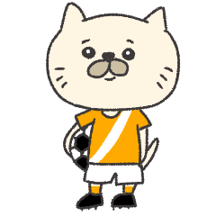 [LINEスタンプ] サッカーをする猫