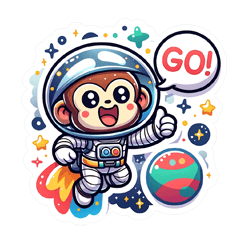 [LINEスタンプ] 宇宙を旅する動物たち