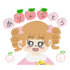 [LINEスタンプ] くれよんの国でくらす女の子2