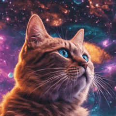 [LINEスタンプ] 動く宇宙猫 space catの画像（メイン）