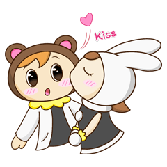 [LINEスタンプ] ユキとルミ