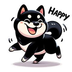 [LINEスタンプ] 黒柴犬の日常表現スタンプ1