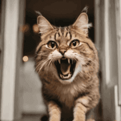 [LINEスタンプ] 動く！怒るリアル猫
