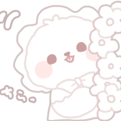 [LINEスタンプ] 白いふわふわの赤ちゃんの画像（メイン）