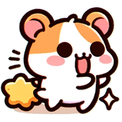 [LINEスタンプ] 頑張るハムちゃん