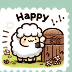 [LINEスタンプ] ふわふわ羊のほのぼの日々