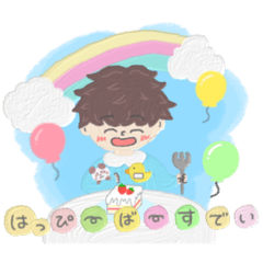 [LINEスタンプ] くれよんの国でくらす男の子2