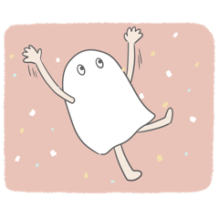 [LINEスタンプ] もうふのおばけ