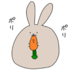 [LINEスタンプ] もっちりうさぎのシンプル日常会話