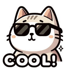 [LINEスタンプ] かわいいクールキャット