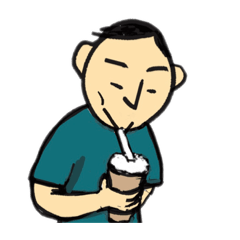 [LINEスタンプ] I'm great．(おじさん)