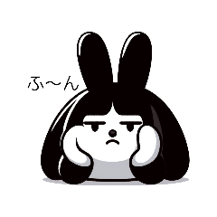 [LINEスタンプ] タレ耳おすましうさぎ