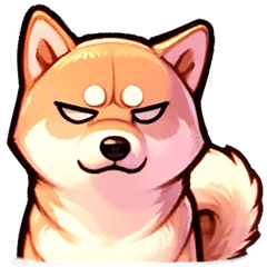 [LINEスタンプ] よく見て！この柴犬の表情はすごく獰猛です