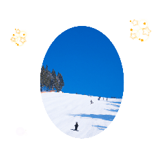 [LINEスタンプ] スキーリゾートで新たな冒険へのスタート。