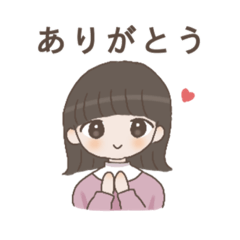 [LINEスタンプ] 毎日使える女の子のスタンプ［るみ］