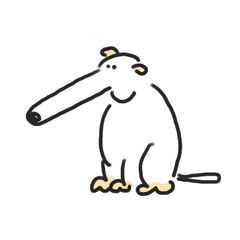 [LINEスタンプ] はなのながいイヌ