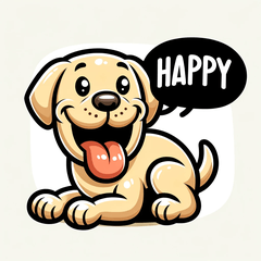 [LINEスタンプ] ラブラドールの感情表現