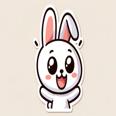 [LINEスタンプ] ウサギの気持ち H
