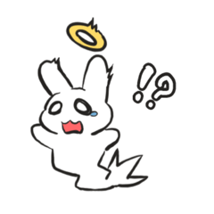 [LINEスタンプ] おばけうさぎのスタンプ①