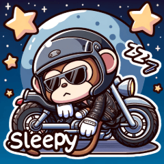 [LINEスタンプ] バイクに乗ったカッコイイ猿2