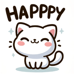 [LINEスタンプ] キュートな白猫