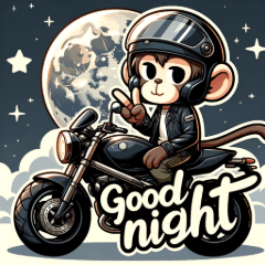 [LINEスタンプ] バイクに乗ったカッコイイ猿