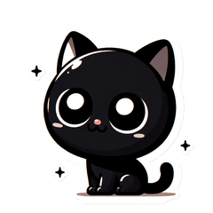 [LINEスタンプ] 愛らしい黒猫の冒険