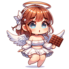 [LINEスタンプ] チョコ天使の画像（メイン）