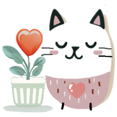 [LINEスタンプ] ハート大好き♡猫ちゃん