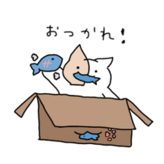 [LINEスタンプ] 箱猫ちゃん