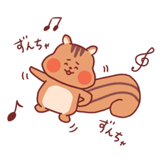 [LINEスタンプ] りすだ！ワッホ〜イ