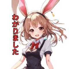 [LINEスタンプ] うさみみ美少女