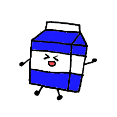 [LINEスタンプ] ミルクマン（牛乳くん）