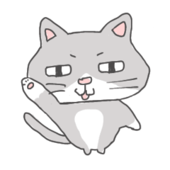 [LINEスタンプ] 猫息子の反応