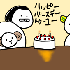 [LINEスタンプ] まんまるひつじ「ぴー」の一年