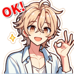 [LINEスタンプ] 金髪ハイトーンの男の子