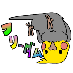 [LINEスタンプ] 自由なオカメインコ Re