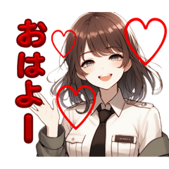 [LINEスタンプ] 少女メッセージ20おはよう