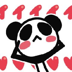 [LINEスタンプ] ▶︎動く！スタイリッシュパンダ★愛する！の画像（メイン）