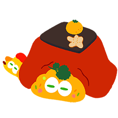 [LINEスタンプ] ケチャとオムの冬