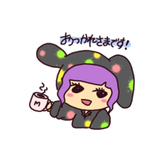 [LINEスタンプ] ペンキまみれの女の子