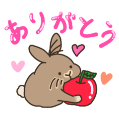 [LINEスタンプ] ふわふわうさぎのけだま2