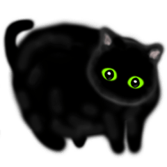 [LINEスタンプ] めっかわ大きな黒猫ちゃん