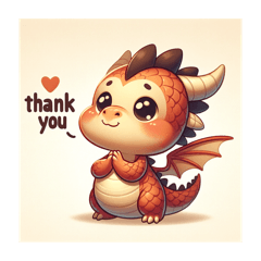 [LINEスタンプ] かわいいドラゴンの表情