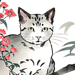 [LINEスタンプ] 和風ねこ