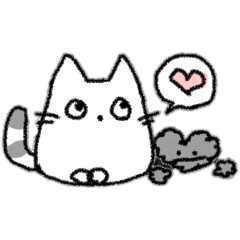 [LINEスタンプ] お団子ねことほこりさん