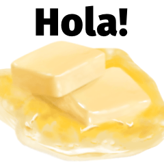 [LINEスタンプ] なんにでも バター スペイン語