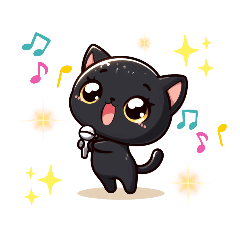 [LINEスタンプ] ほのぼのBLACKcat