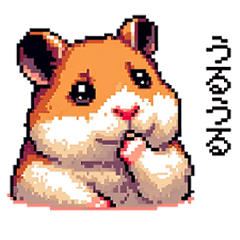 [LINEスタンプ] ドットハムスター